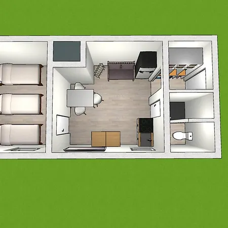 Apartment Emas 6 Mit 3 Einzelbetten, Kueche *
